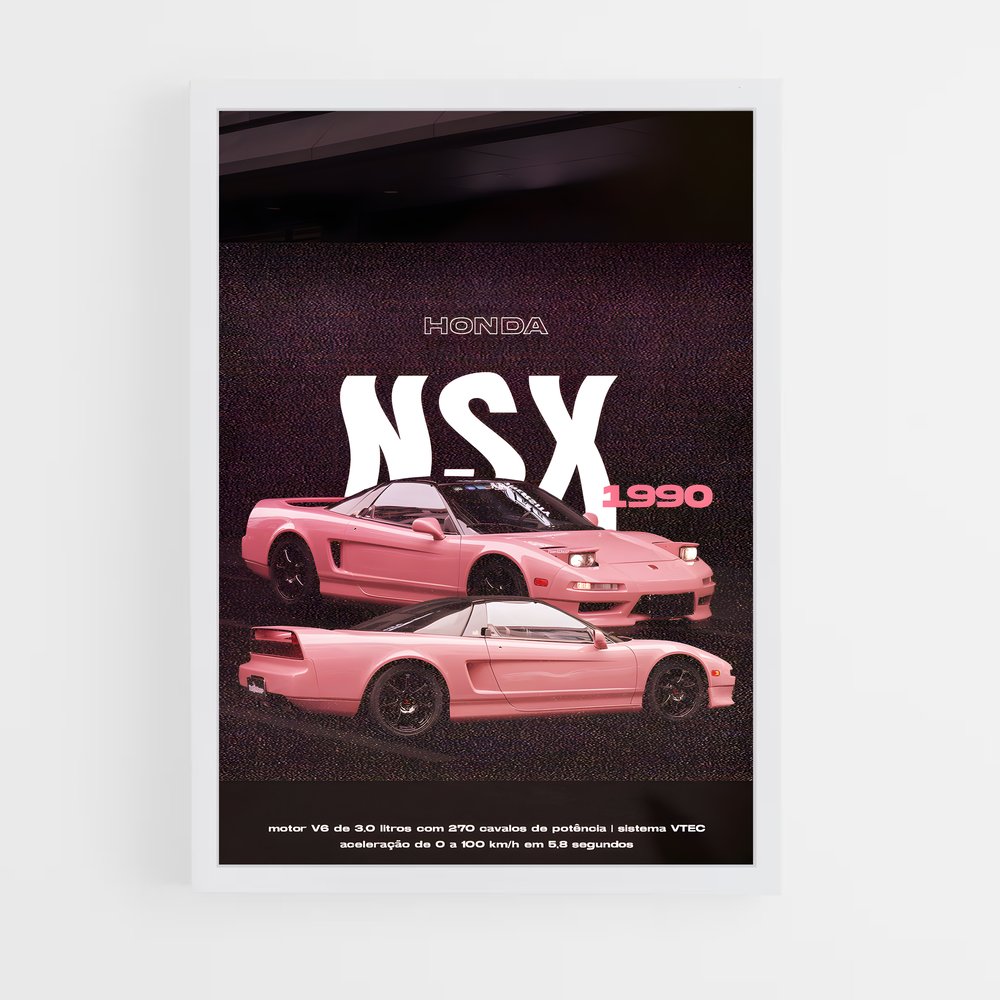 Poster Pink Racer X2 – affiche Honda (vue 3)